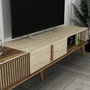 Hanah Home Mueble de TV Milan - Nogal y Travertino
